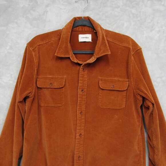 Critical Slide Society Shirt Button Up Corduroy Shacket Corduroy Sz M Rust Brown - Picture 10 of 14